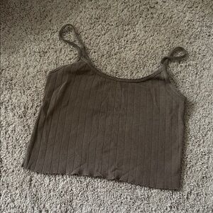 Brandy Melville Taupe Ribbed Camisole
